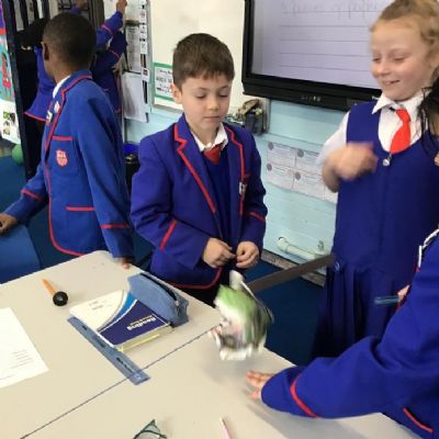 Science Day - Catapulting Paper experiment