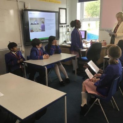 Year 6 were very lucky to have two local magistrates come in to talk to the class.