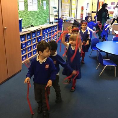 Chinese New Year - We enjoyed learning about Chinese New Year, we made lanterns and masks, decorated and filled money purses and then had our own parade.